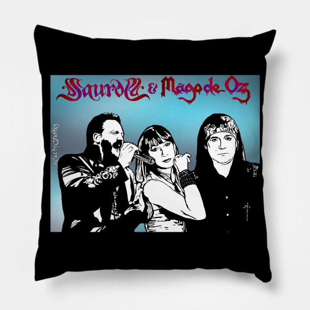 Saurom con Zeta y Patri Pillow by CathyGraphics