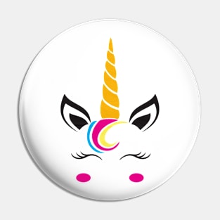 Cute Unicorn facemask Pin