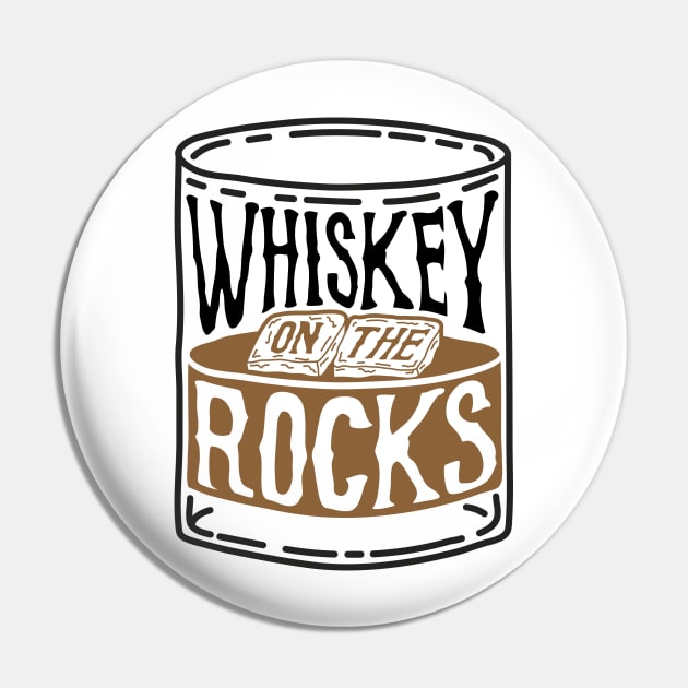 Whiskey On The Rocks Pin by Aguvagu