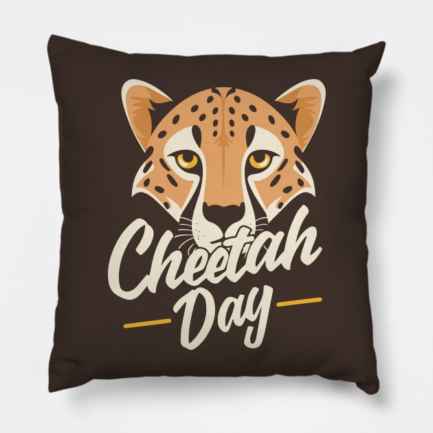 International Cheetah Day – December Pillow by irfankokabi