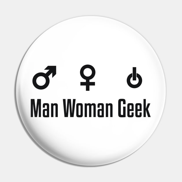 Man Woman Geek Pin by RedYolk