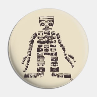 „Boombastic Giant“.  Gigantic Hip Hop Robot. Boombox Monster. Pin