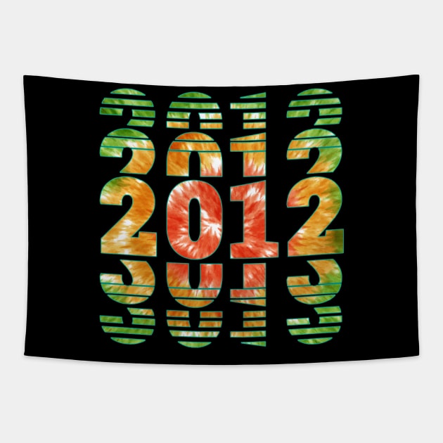 Tie Dye 2012 Birthday Tapestry by sevalyilmazardal