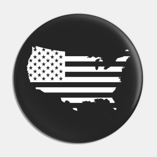 USA Flag - White Pin