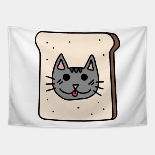 Cat Bread Doodle Tapestry