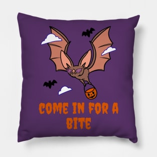 Come In For A Bite Bat Pillow