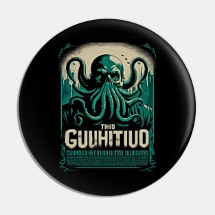 CTHULHU VINTAGE ARTHOUSE FOREIGN MOVIE POSTER 01 Pin