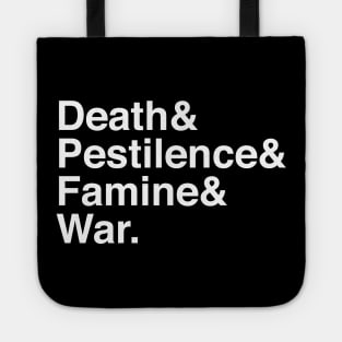 The Four Horsemen - Goth Typography Tote