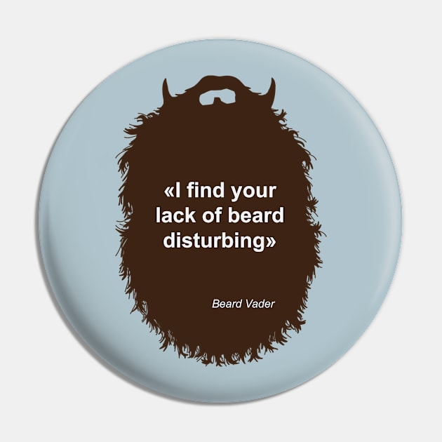 Lack of Beard Pin by DarkChoocoolat