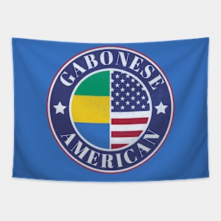 Proud Gabonese-American Badge - Gabon Flag Tapestry