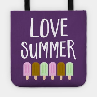 I Love Summer Popsicles Tote