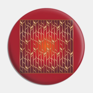 Art Deco Red Tile Pin