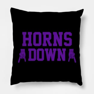 Horns Down - Black/Purple Pillow