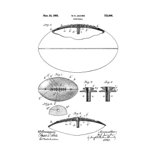 PATENT DRAWING / 1903 - Foot Ball - black T-Shirt