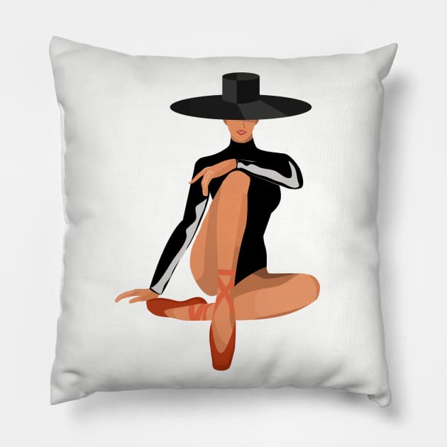 ballet dancer Pillow by  bee Maya