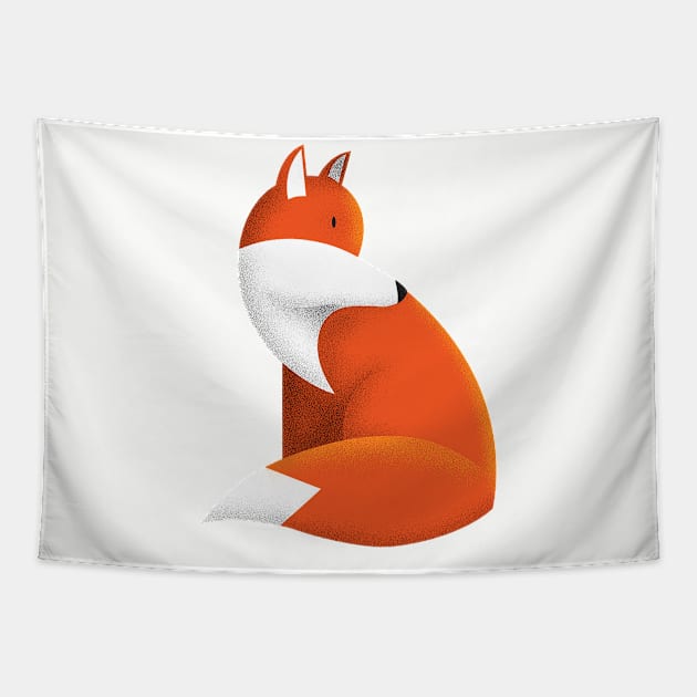 Little Fox Tapestry by Black Tee Inc