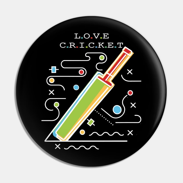 Love Cricket Pin by Fashioned by You, Created by Me A.zed