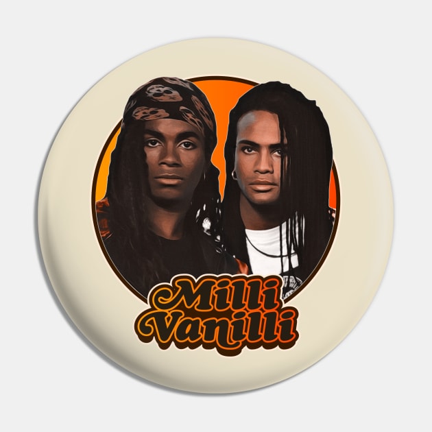 Retro Milli Vanilli Tribute Pin by darklordpug