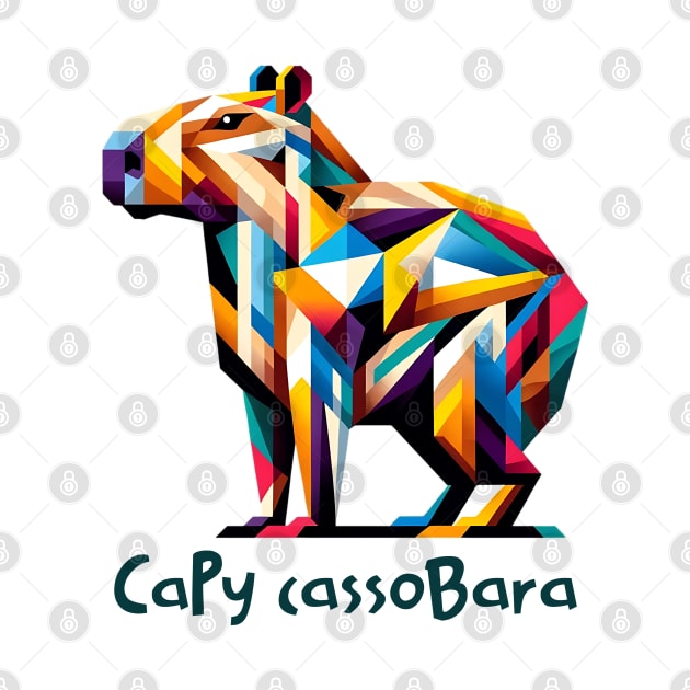 Capy CassoBara abstract geometric capybara by Luxinda