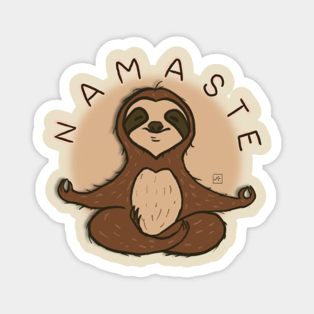 Sloth Namaste Magnet by nasia9toska