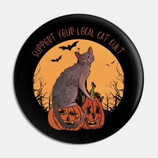 Support your local cat cut - Lykoi werewolf cat Pin