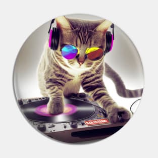 cute dj cat Pin