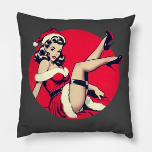 pin up lingerie christmas woman Pillow