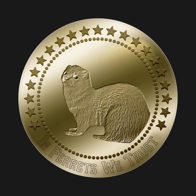 Funny Ferret Crypto Currency Coin by JollyMarten