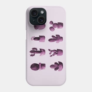 One cactus six cacti in pink Phone Case