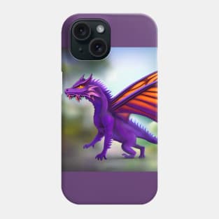 Purple Fairy Dragon with Butterfly Wings Phone Case