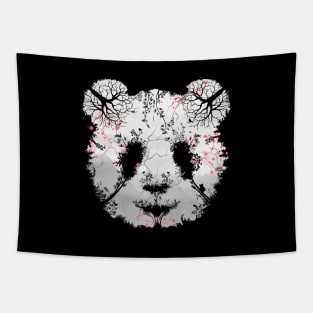 Dark Forest Panda Tapestry