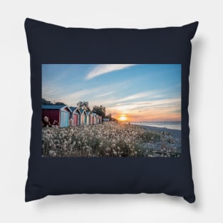 Dromana Boatsheds, Dromana Beach, Mornington Peninsula, Victoria, Australia Pillow