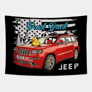 Jeep Grand Cherokee SRT8 Car Form Vintage Artwork Tapestry