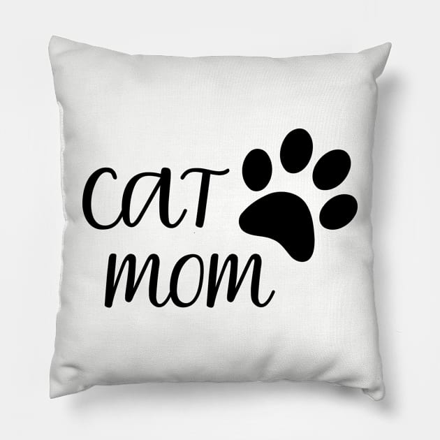 cat mom cat lovers gift for mom Pillow by shimodesign