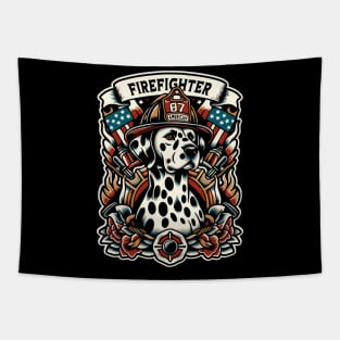 Firefighter Dalmatian - No Texture Tapestry