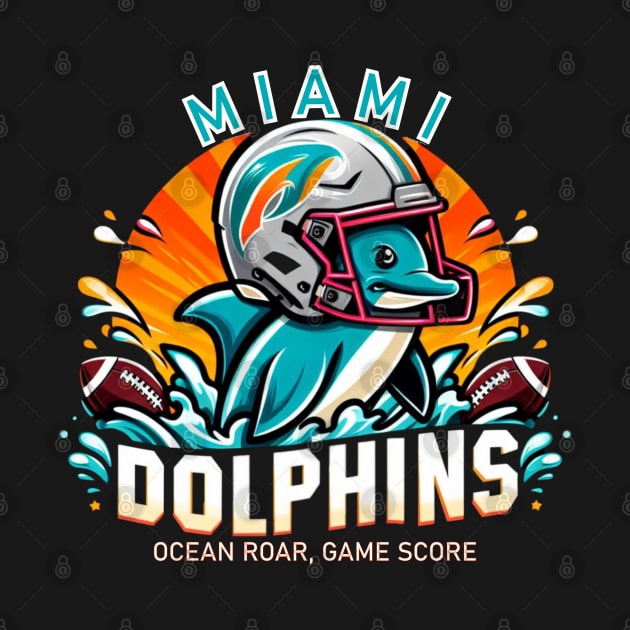 miami dolphins game score by AOAOCreation