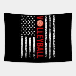 Vintage America Flag Volleyball Tapestry