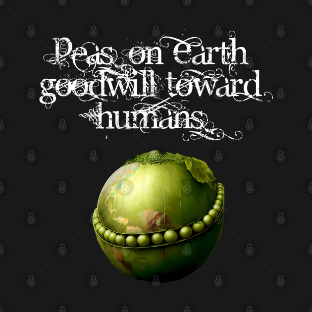 Peace on Earth No. 4: Goodwill Toward Humans on a Dark Background by Puff Sumo