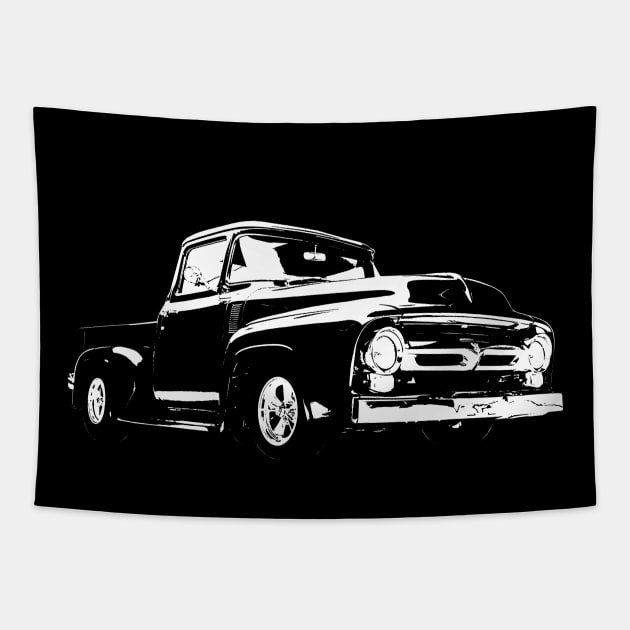 1956 Ford F100 white only. Tapestry by GrizzlyVisionStudio