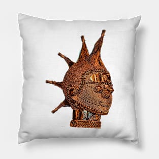 Golden Metal Punk Girl Pillow