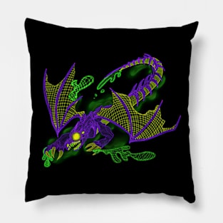 Holographic poison dragon Pillow