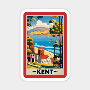 A Vintage Travel Art of Kent - England Magnet