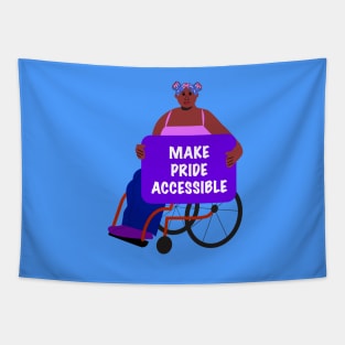 Black Activist in a Wheelchair: Make Pride Accessible Tapestry