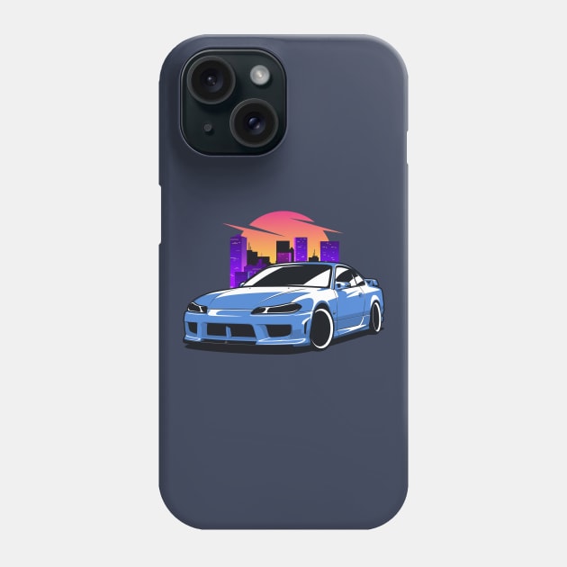 Blue Silvia S15 City Phone Case by KaroCars