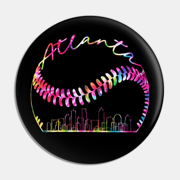 Atlanta, Tie Dye, Baseball, City, Baseball player Pin by Sandra Holloman