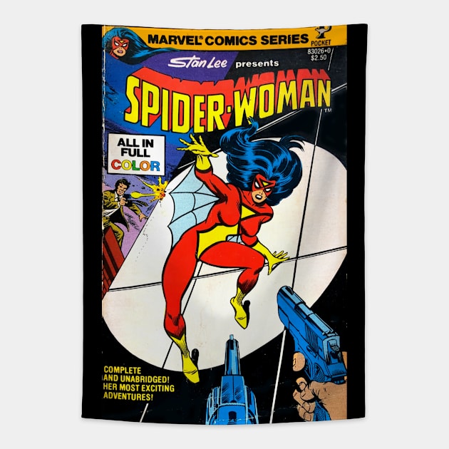 Spider-Woman 1979 Tapestry by Pop Fan Shop