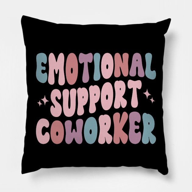 Co Worker Emotional Support Coworker colleague Pillow by WildFoxFarmCo