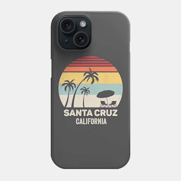 Retro California Santa Cruz Beach Shirt Vintage Phone Case by oblongataexpand