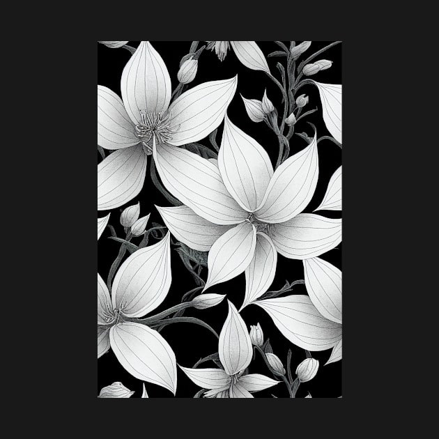 Beautiful Stylized White Flowers, for all those who love nature #171 by Endless-Designs