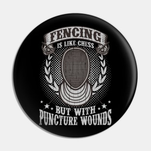 Fencing is like Chess but with puncture wounds Pin